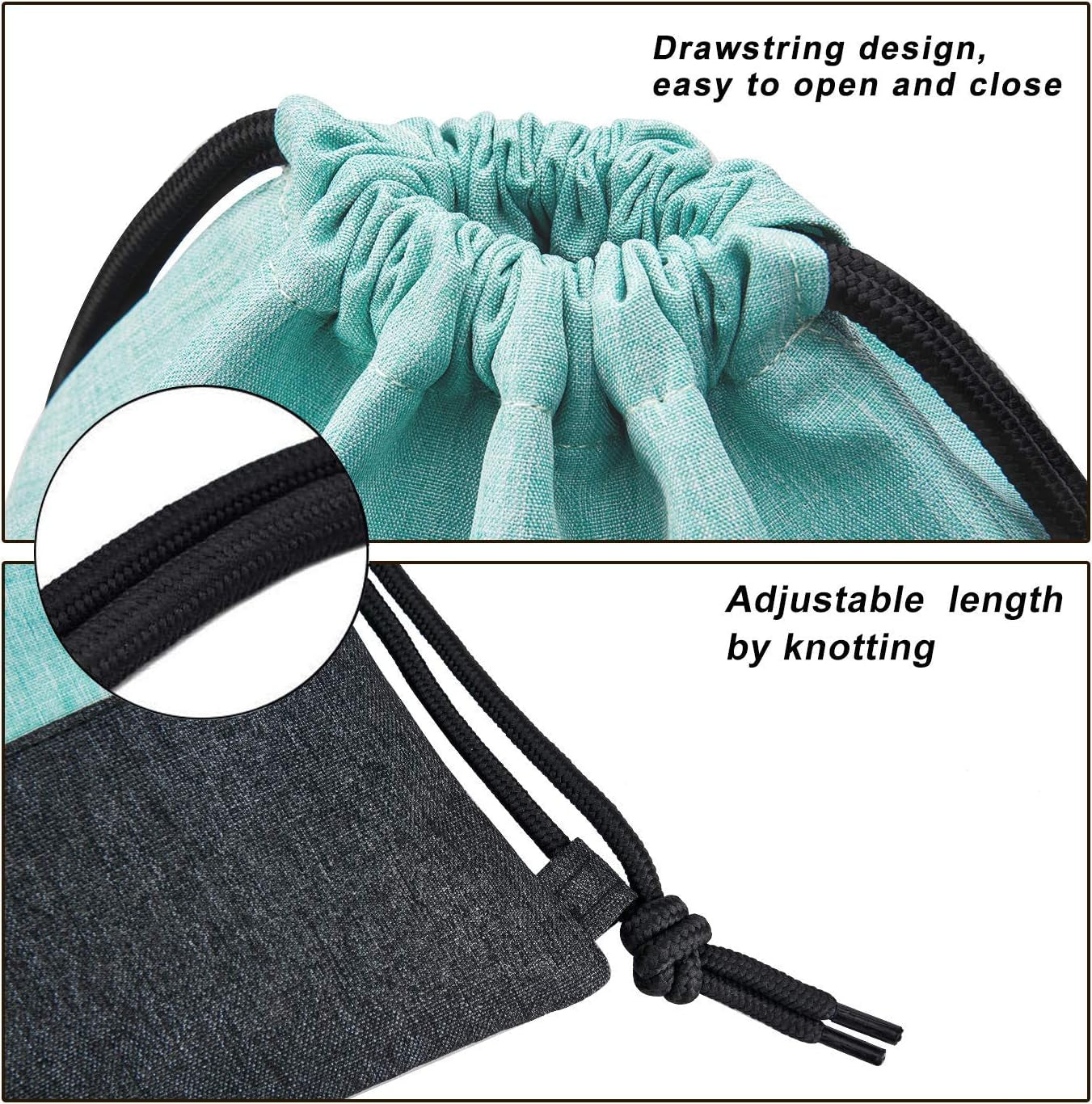 Drawstring Backpack Bag for Women Gym Drawstring Bag Green