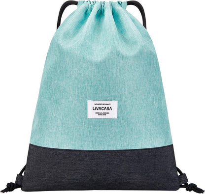 Drawstring Backpack Bag for Women Gym Drawstring Bag Green