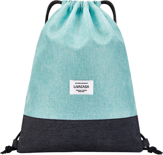 Drawstring Backpack Bag for Women Gym Drawstring Bag Green